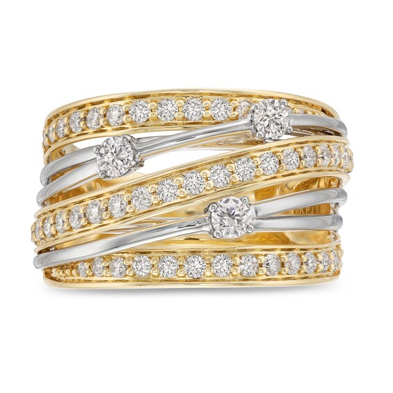 1 CT. T.w. Diamond Crossover Fashion Ring in 10K Gold