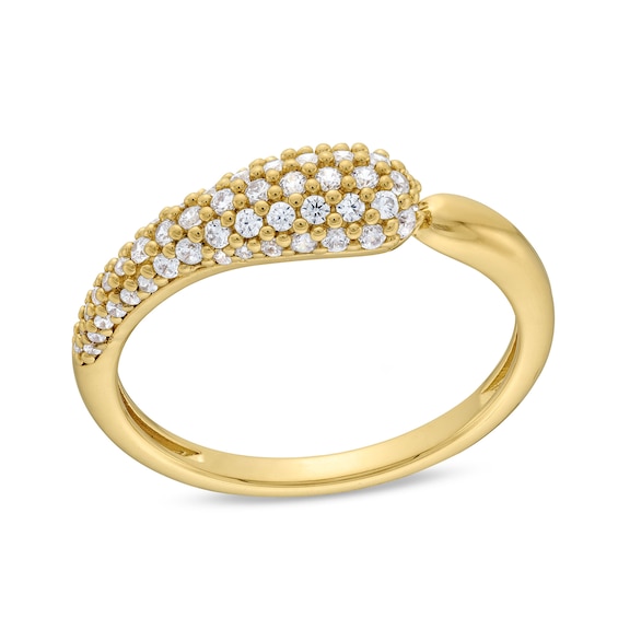 1/3 CT. T.w. Diamond Graduated Teardrop Split Ring in 10K Gold