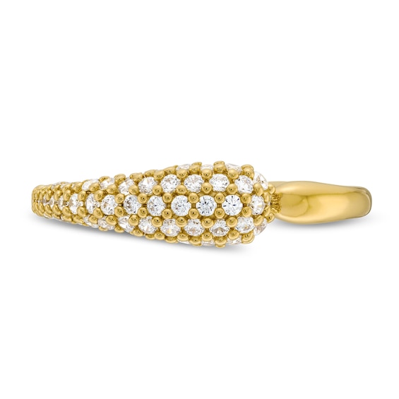 1/3 CT. T.w. Diamond Graduated Teardrop Split Ring in 10K Gold