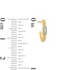Thumbnail Image 3 of Diamond Accent Trio Rope-Textured J-Hoop Earrings in 10K Gold