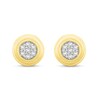 Thumbnail Image 2 of 1/4 CT. T.W. Certified Lab-Grown Multi-Diamond Grooved Frame Stud Earrings in 14K Gold (F/SI2)