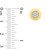 Thumbnail Image 3 of 1/4 CT. T.W. Certified Lab-Grown Multi-Diamond Grooved Frame Stud Earrings in 14K Gold (F/SI2)