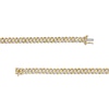 Thumbnail Image 2 of 1 CT. T.W. Diamond and Polished Alternating Cuban Curb Chain Bracelet in 10K Gold - 7.25"