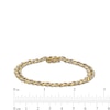 Thumbnail Image 3 of 1 CT. T.W. Diamond and Polished Alternating Cuban Curb Chain Bracelet in 10K Gold - 7.25"