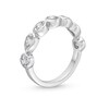 Thumbnail Image 3 of 1-1/4 CT. T.W. Multi-Shaped Certified Lab-Grown Diamond Bezel-Set Anniversary Band in 14K White Gold (F/VS2)