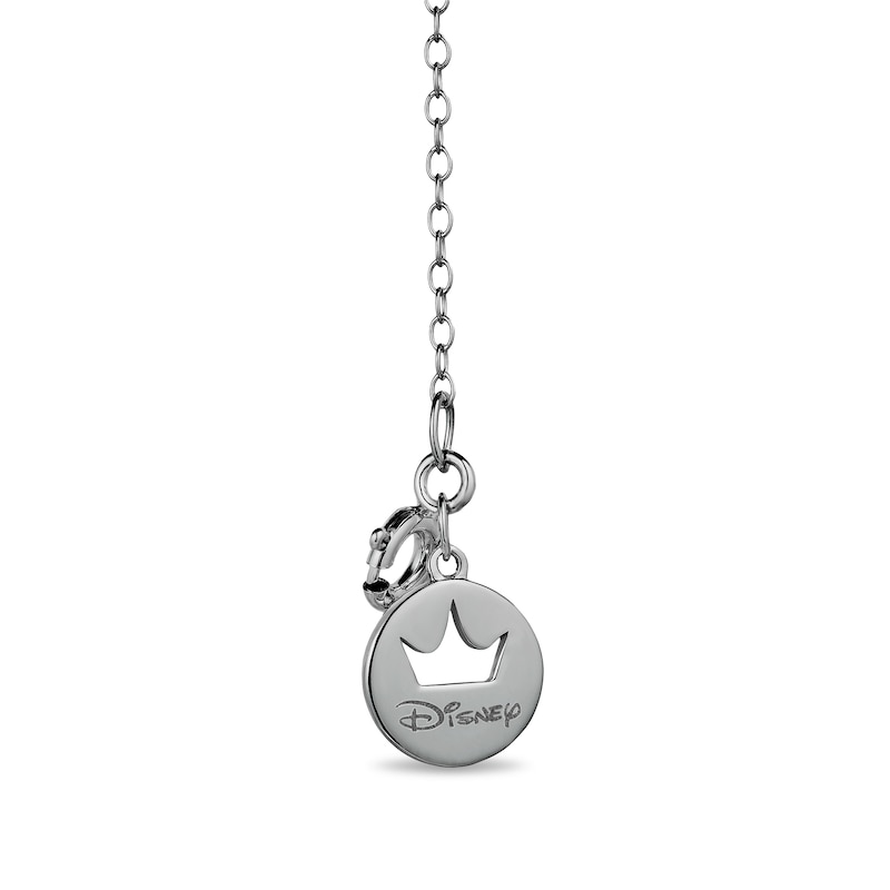 Main Image 2 of Enchanted Disney Villains Ursula Pear-Shaped Amethyst and 1/8 CT. T.W. Diamond Coral Pendant in Sterling Silver - 19”