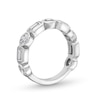 Thumbnail Image 2 of 2-5/8 CT. T.W. Emerald-Cut and Round Certified Lab-Created Diamond Bezel-Set Anniversary Band in 14K White Gold (F/VS2)