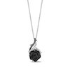 Thumbnail Image 0 of Collector’s Edition Enchanted Disney Sleeping Beauty 65th Anniversary Onyx and Diamond Rose Pendant in Sterling Silver