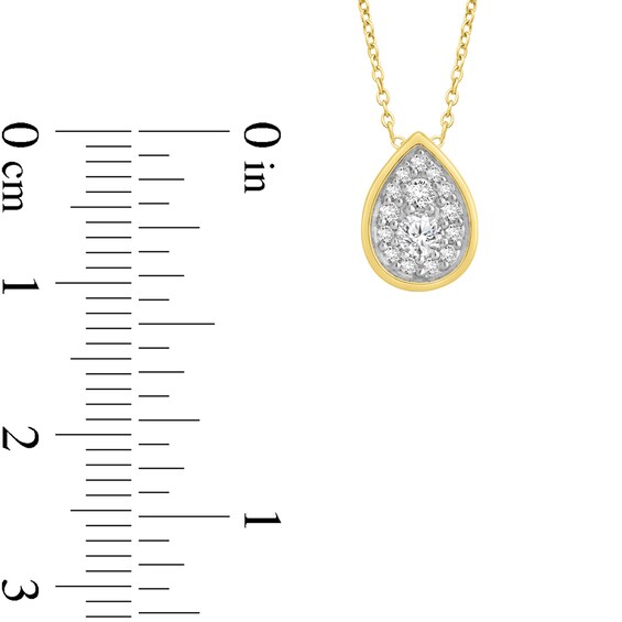 1/4 CT. T.w. Pear-Shaped Certified Lab-Grown Multi-Diamond Necklace in 14K Gold (F/Si2)
