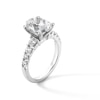 Thumbnail Image 2 of 3-3/4 CT. T.W. Oval Certified Lab-Created Diamond Graduated Shank Engagement Ring in 14K White Gold (I/SI2)