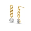 Thumbnail Image 1 of 1/4 CT. T.W. Multi-Diamond Curb Chain Drop Earrings in 10K Gold