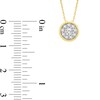 Thumbnail Image 2 of 1/4 CT. T.W. Certified Lab-Grown Multi-Diamond Bezel-Look Necklace in 14K Gold (F/SI2)