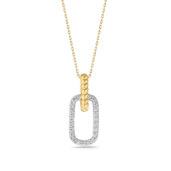 1/15 CT. T.w. Diamond Doorknocker Pendant in 10K Gold