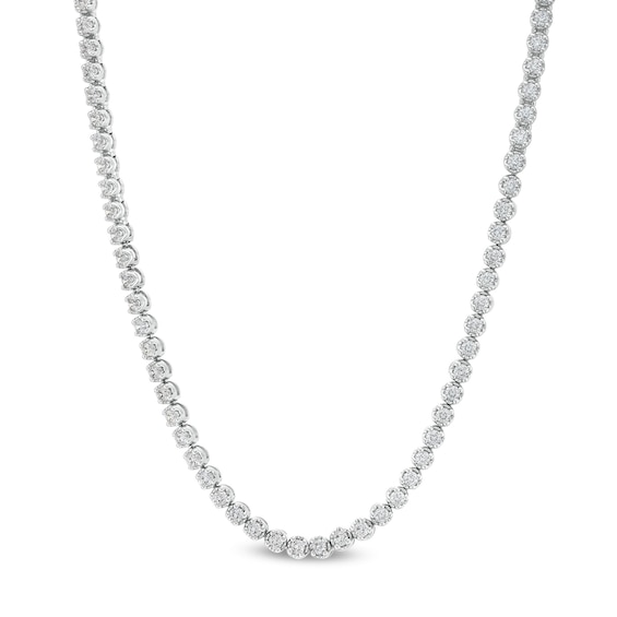 7 CT. T.w. Certified Lab-Grown Diamond Tennis Necklace in 14K White Gold (F/Si2) - 18"