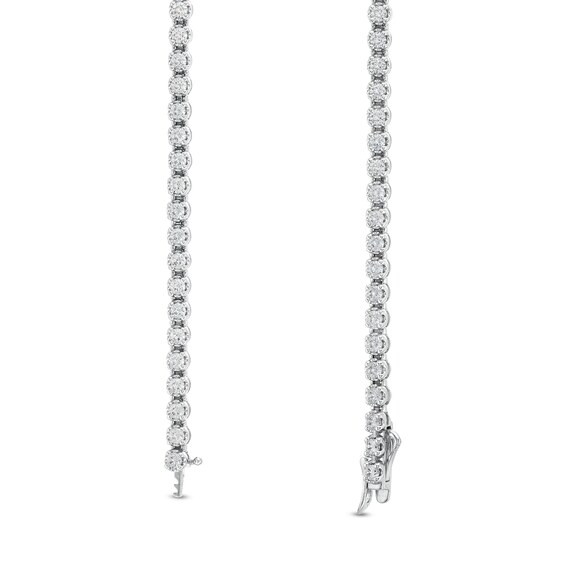7 CT. T.w. Certified Lab-Grown Diamond Tennis Necklace in 14K White Gold (F/Si2) - 18"