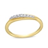 Thumbnail Image 1 of 1/10 CT. T.W. Diamond Slant Ring in 10K Gold - Size 7