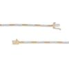 Thumbnail Image 2 of 1 CT. T.W. Diamond Beaded Bar Alternating Bracelet in 10K Gold