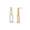 Thumbnail Image 1 of 1/3 CT. T.W. Diamond Graduated Chain Link Drop Earrings in 10K Gold