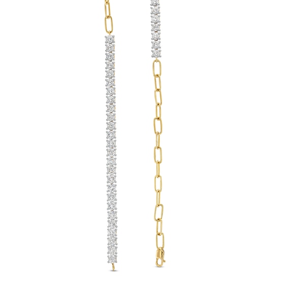 4 CT. T.w. Lab-Grown Diamond Tennis Chain Bracelet in 14K Gold (F/Si2)