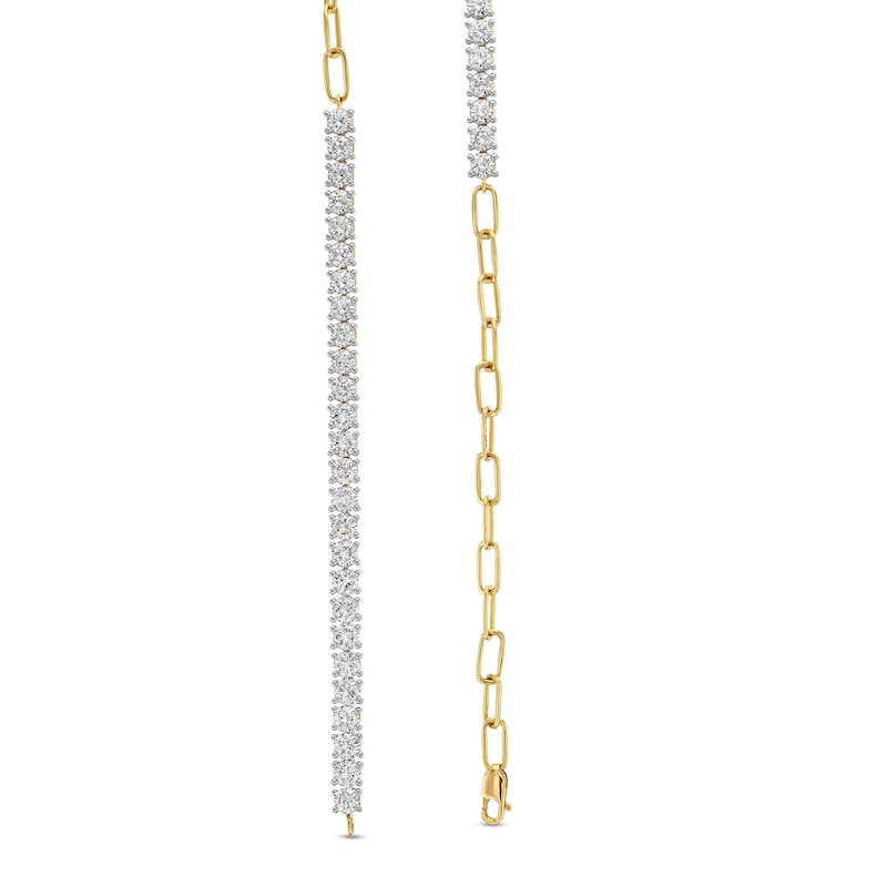 4 CT. T.W. Lab-Created Diamond Tennis Chain Bracelet in 14K Gold (F/SI2)