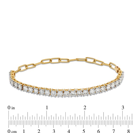 4 CT. T.w. Lab-Grown Diamond Tennis Chain Bracelet in 14K Gold (F/Si2)