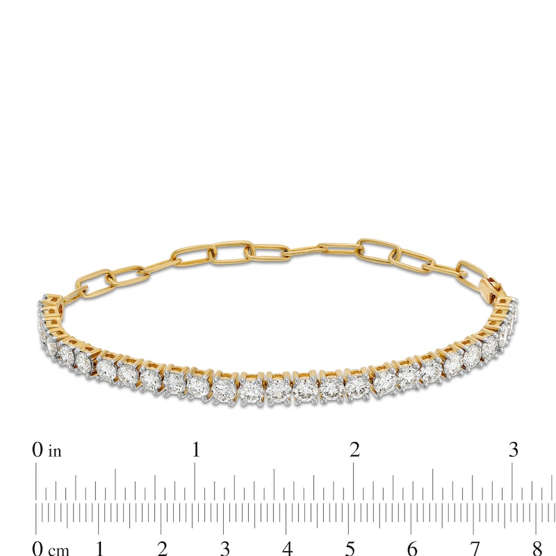 4 CT. T.W. Lab-Created Diamond Tennis Chain Bracelet in 14K Gold (F/SI2)