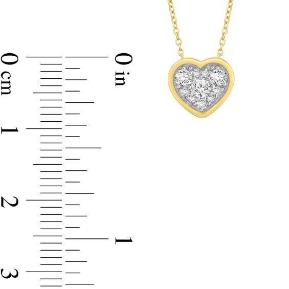 1/4 CT. T.w. Certified Lab-Grown Multi-Diamond Heart Necklace in 14K Gold (F/Si2)