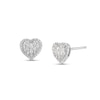 Thumbnail Image 0 of 1/3 CT. T.W. Heart-Shaped Multi-Diamond Frame Stud Earrings in 10K White Gold