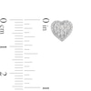 Thumbnail Image 2 of 1/3 CT. T.W. Heart-Shaped Multi-Diamond Frame Stud Earrings in 10K White Gold