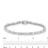 Thumbnail Image 3 of 2 CT. T.W. Baguette-Cut Certified Lab-Created Diamond Alternating Line Bracelet in 14K White Gold (F/SI2)