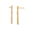 Thumbnail Image 1 of 1/5 CT. T.W. Diamond Linear Bar Trio Drop Earrings in 10K Gold