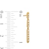 Thumbnail Image 3 of 1/5 CT. T.W. Diamond Linear Bar Trio Drop Earrings in 10K Gold