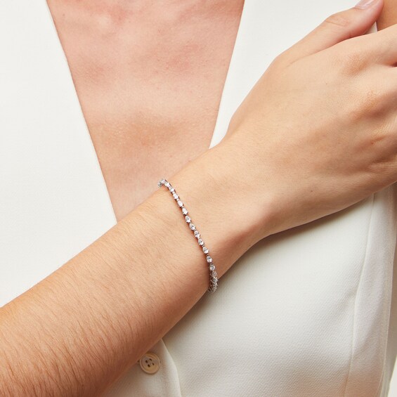 3-1/3 CT. T.w. Pear-Shaped Certified Lab-Grown Diamond Tennis Bracelet in 14K Gold (F/Si2