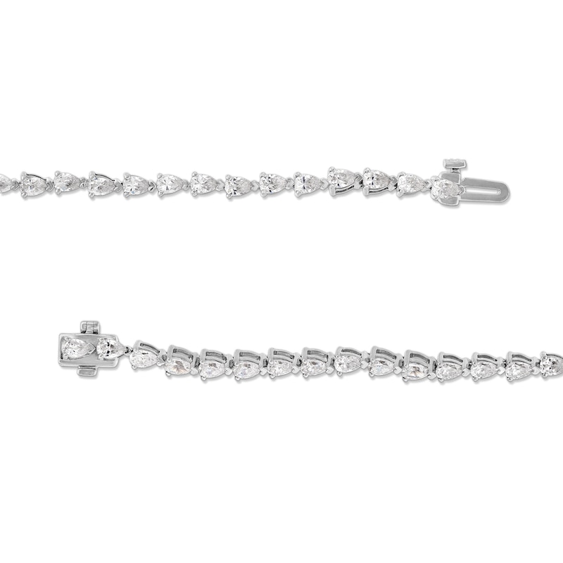 3-1/3 CT. T.W. Pear-Shaped Certified Lab-Created Diamond Tennis Bracelet in 14K White Gold (F/SI2)