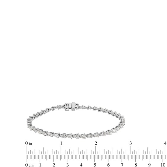 3-1/3 CT. T.w. Pear-Shaped Certified Lab-Grown Diamond Tennis Bracelet in 14K Gold (F/Si2
