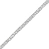 Thumbnail Image 0 of 5-1/2 CT. T.W. Trillion-Cut Certified Lab-Created Diamond Alternating Tennis Bracelet in 14K White Gold (F/VS2)