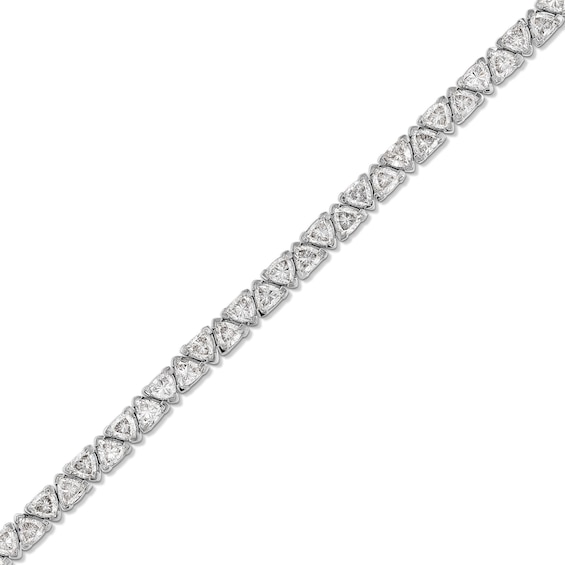 5-1/2 CT. T.w. Trillion-Cut Certified Lab-Grown Diamond Alternating Tennis Bracelet in 14K White Gold (F/Vs2)