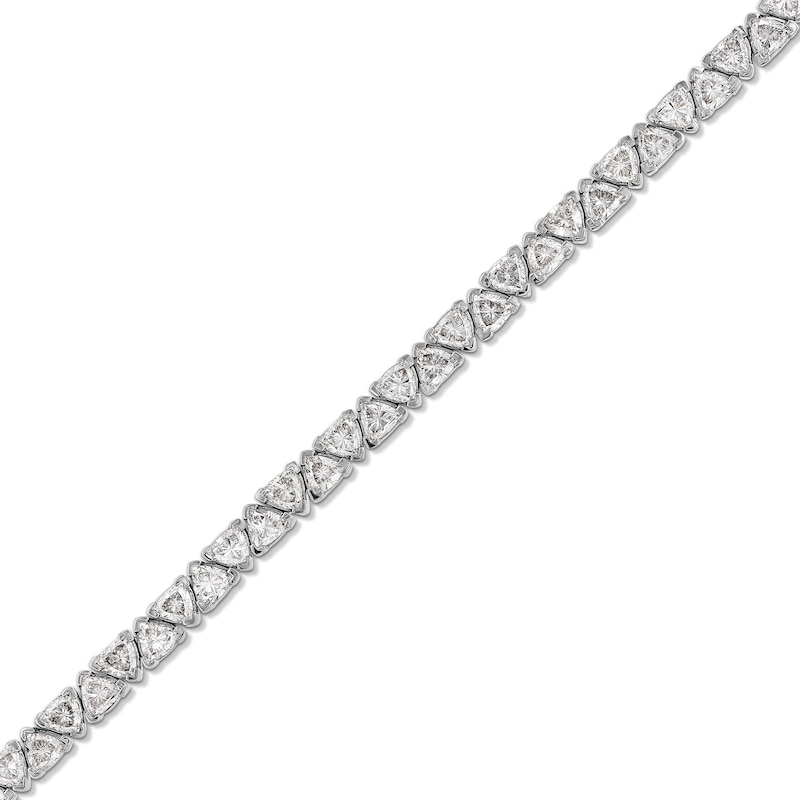 5-1/2 CT. T.W. Trillion-Cut Certified Lab-Created Diamond Alternating Tennis Bracelet in 14K White Gold (F/VS2)