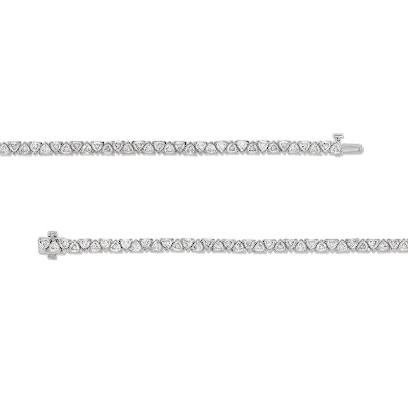 5-1/2 CT. T.W. Trillion-Cut Certified Lab-Created Diamond Alternating Tennis Bracelet in 14K White Gold (F/VS2)