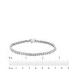 Thumbnail Image 3 of 5-1/2 CT. T.W. Trillion-Cut Certified Lab-Created Diamond Alternating Tennis Bracelet in 14K White Gold (F/VS2)