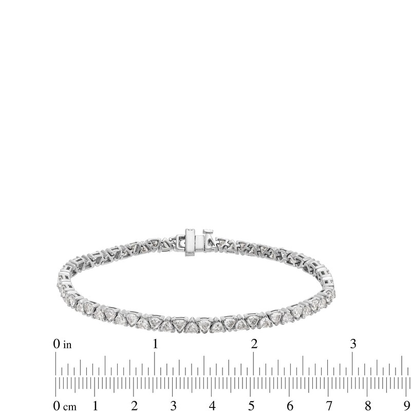 5-1/2 CT. T.W. Trillion-Cut Certified Lab-Created Diamond Alternating Tennis Bracelet in 14K White Gold (F/VS2)