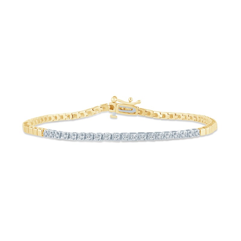 1/5 CT. T.W. Diamond Line Bracelet in 10K Gold