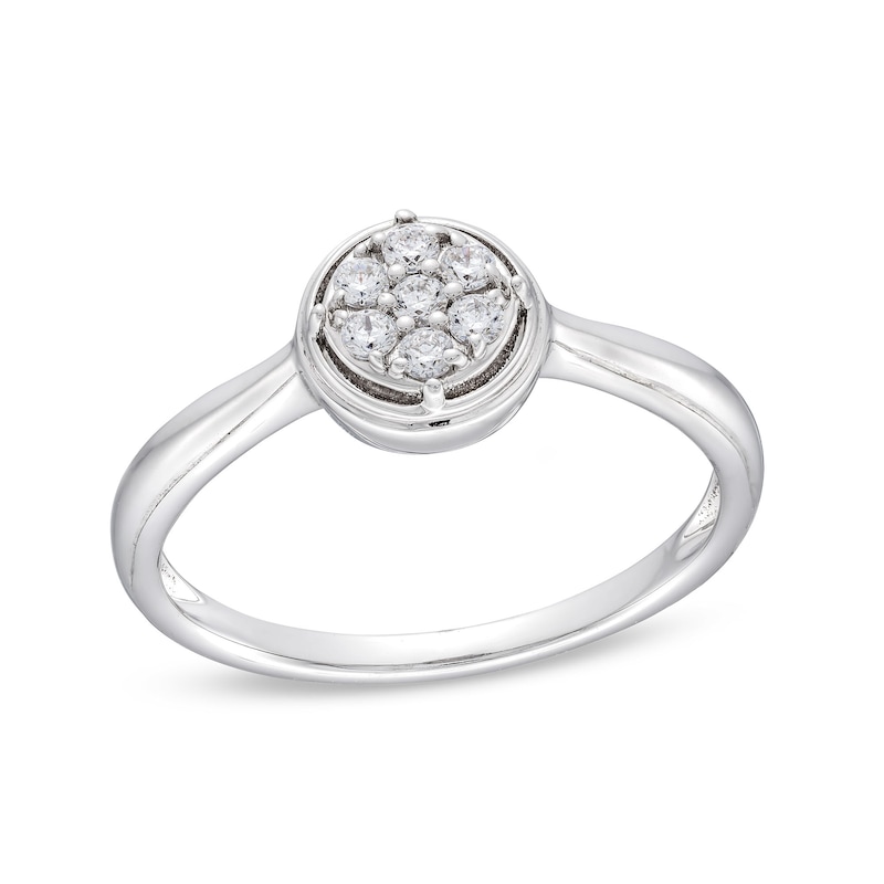 1/6 CT. T.W. Multi-Diamond Frame Ring in 10K White Gold