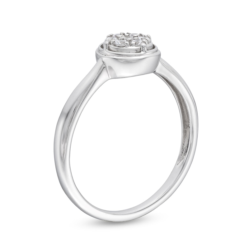 1/6 CT. T.W. Multi-Diamond Frame Ring in 10K White Gold