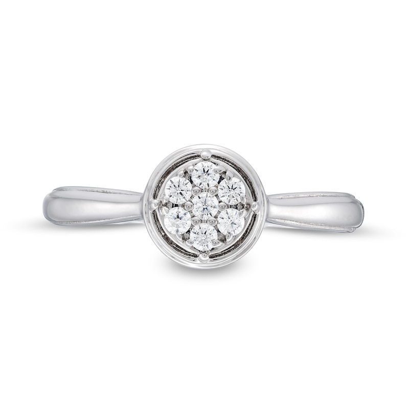 1/6 CT. T.W. Multi-Diamond Frame Ring in 10K White Gold