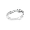 Thumbnail Image 1 of 1/2 CT. T.W. Certified Lab-Grown Diamond Rope Criss-Cross Ring in 14K White Gold (F/SI2)