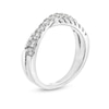 Thumbnail Image 3 of 1/2 CT. T.W. Certified Lab-Grown Diamond Rope Criss-Cross Ring in 14K White Gold (F/SI2)