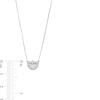 Thumbnail Image 3 of 1/3 CT. T.W. Half-Moon Certified Lab-Created Diamond Frame Pendant in 14K White Gold (F/VS2)