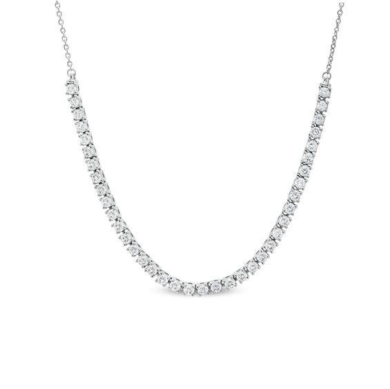 2 CT. T.w. Certified Lab-Created Diamond Line Necklace in 14K White Gold (F/Si2)