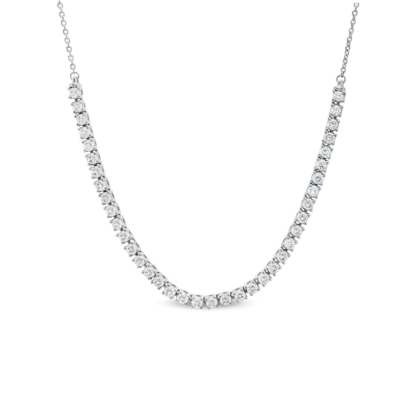 Main Image 1 of 2 CT. T.W. Certified Lab-Grown Diamond Line Necklace in 14K White Gold (F/SI2)